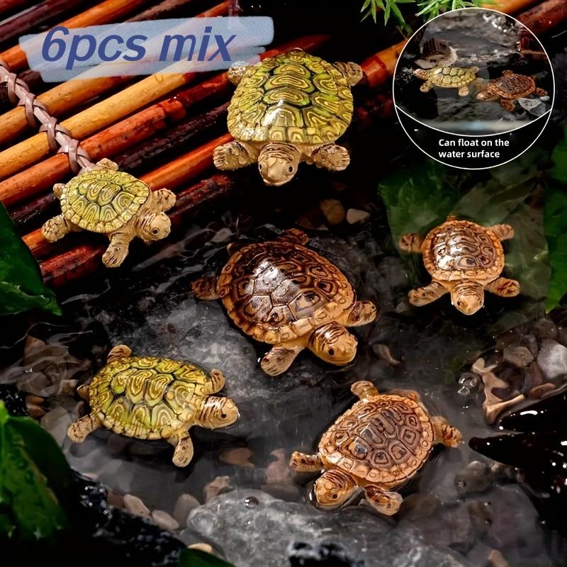 Aquarium Moss - 6 Mini Estátuas de Tartaruga para