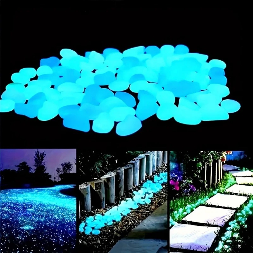 Plant Aquarium Pot - 100 peças seixos que brilham no