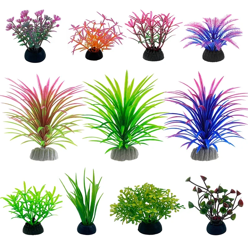 Live Plant Aquarium - Simulação decorativa de aquário em pvc,